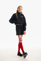 ドゥードゥルチェリークロップウィンドブレーカー／DOODLE CHERRY CROP WINDBREAKER [BLACK]