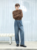 ワンタックロングワイドデニムパンツ / M191 ONE TUCK LONG WIDE DENIM PANTS
