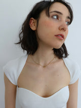 Flower toggle necklace / 14k gold plated