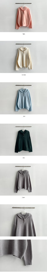 Bond the button knit hood
