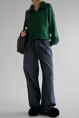グレーデニムパンツ/no.7707 Gray Denim Pants