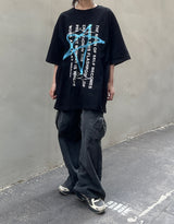 トゥインクルスターレタリング半袖シャツ / Twinkle star lettering short-sleeved shirt
