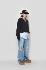 ビンテージワイドデニムパンツ/ vintage wide denim pants