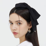 UNBALANCE BIG  RIBBON HAIRPIN _ BLACK