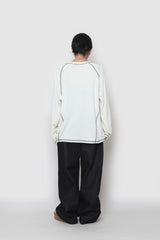 Ribbed Line Long Sleeve T