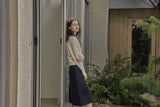 Vボタンカーディガン/V BUTTON CARDIGAN_IVORY