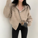 2WAYウールニットジップアップ/two-way wool knit zip-up