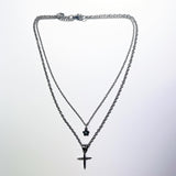 Two chain layered necklace (6685444505718)