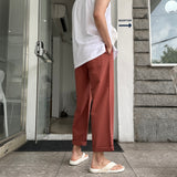 リーンアンドセミワイドリネンベンダブルパンツ / Lean and Semi-Wide Linen Bendable Pants (6 colors)
