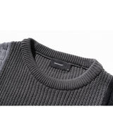 MULTIPLE INCISON CABLE KNIT MFONT002-BK (6645571125366)