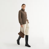PLEATS SHOULDER BAG MINI_BROWN