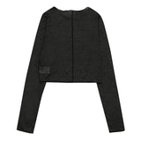 シースルーインターロックロングスリーブTシャツ