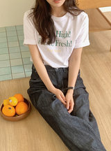 High Freshレタリング半袖Tシャツ (4color)