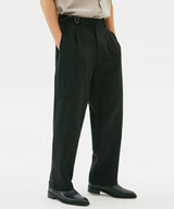 MINIMAL ONE TUCK GURKHA PANTS (BLACK) (6585159123062)