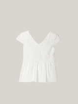 PUFF PIN TUCK BLOUSE [ WHITE ]