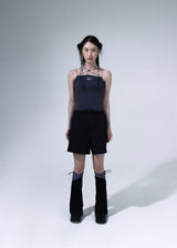 Sporty Buckle Shorts - Black