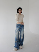 リブカットTシャツ/Rib Cut T-shirt (2color)