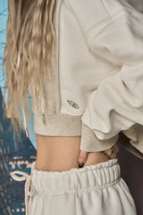 ラインクロップフーディー / LINE CROP HOODIE (IVORY)