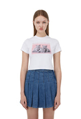 スリーキャッツクロップTシャツ