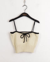 シースカラーレイヤードリボンニットシャツ / Sheath Color Layered Ribbon Knit Shirt