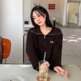 OSロゴクロップニットハーフジップアップ / OS LOGO CROP KNIT HALF ZIP-UP - 3COLOR