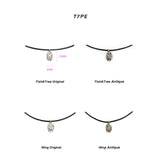 レザーシルバーネックレス / [CCNMADE] LEATHER SILVER NECKLACE 2 (4Type)