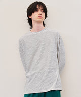 STRIPE LONG SLEEVE T-SHIRT (BLACK/IVORY/NAVY)