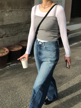 Side line over denim