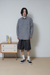 オックスフォードマルチポケットシャツ/Oxford Multi Pocket Shirts (Black)