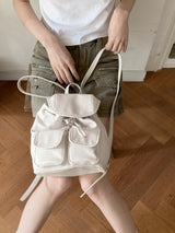 Tople Two-Pocket Leather Mini Backpack