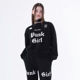 パンクガールスウェットシャツ/0 8 punk girl sweatshirt - BLACK