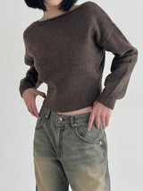 ソフトリップラインニット/Soft lip line knit (5color)