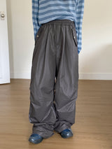 Tissue Coated Parachute Two Way Jogger Wide Pants