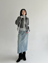 ミンクレザージャケット/Mink Leather Jacket (2color)