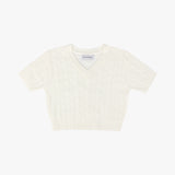 ケーブルVネックセーター / CABLE V.NECK SWEATER
