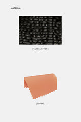 Lizard Shoulder bag_Black