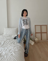 ラインブラッシュデニムパンツ / no.344 Line Brush Denim Pants