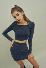 ポイントスリットミニスカート / HIDE Slit Skirt (4606068359286)