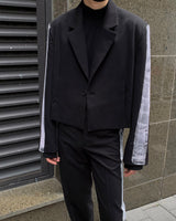 MOラオンペインティングワンボタンクロップドジャケット / MO Raon Painting One Button Cropped Jacket (Set - Up)
