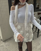 カットアウトロングスリーブTシャツ