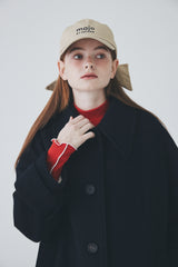 ダブルスティッチカラーオーバーコート / Double Stitch Collar OverCoat [Navy]