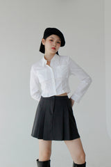 グランドプリーツスカート/Ground Pleated Skirt (2color)