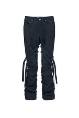 デタッチャブルストラップシャーリングパンツ / DETACHABLE STRAP SHIRRING PANTS (INDIGO BLUE)