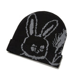 WITTY BUNNY GRAPHIC BEANIE [BLACK]