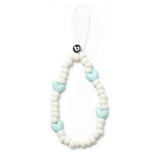 ペブルフォンストラップキーリング / IVORY MINT PEBBLE PHONE STRAP KEY RING