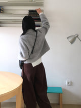 【ウール50】ミルコモヘアショートカラージャケット