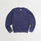 ハーフジップレイヤードスウェットシャツ / HALF ZIP LAYERD SWEATSHIRTS-SHADOW NAVY