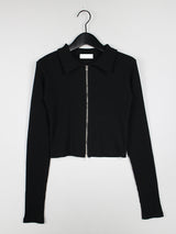 ジップアップカラーTシャツ / Zip up collar T-shirt (3color)