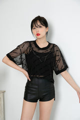 プラネットボックスフィッシュネットTシャツ / TOP(8650) Planet Box Fishnet