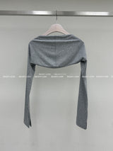 Eiffel Backless Sleeveless Cardigan Set